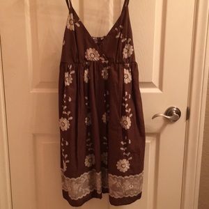 Brown floral sundress